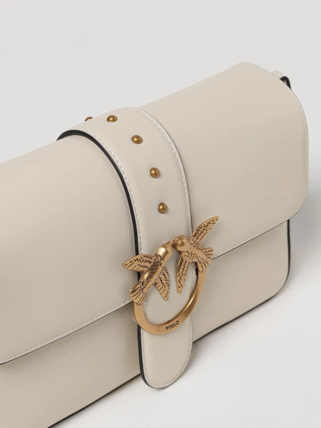 Pinko Crossbody Bags Woman Beige