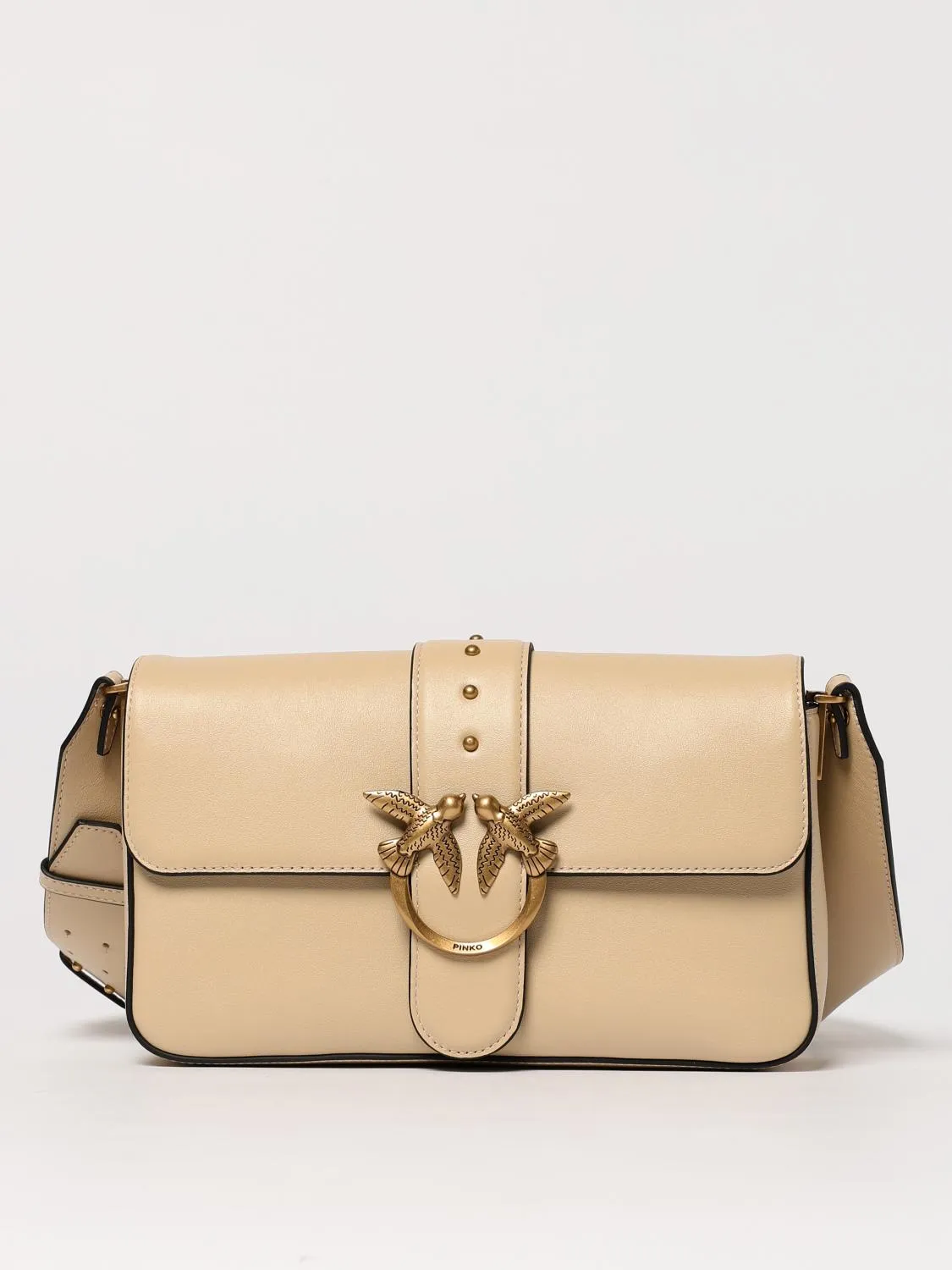 Pinko Crossbody Bags Woman Beige