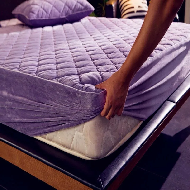 Plush Quilted Fitted Mattress Cover