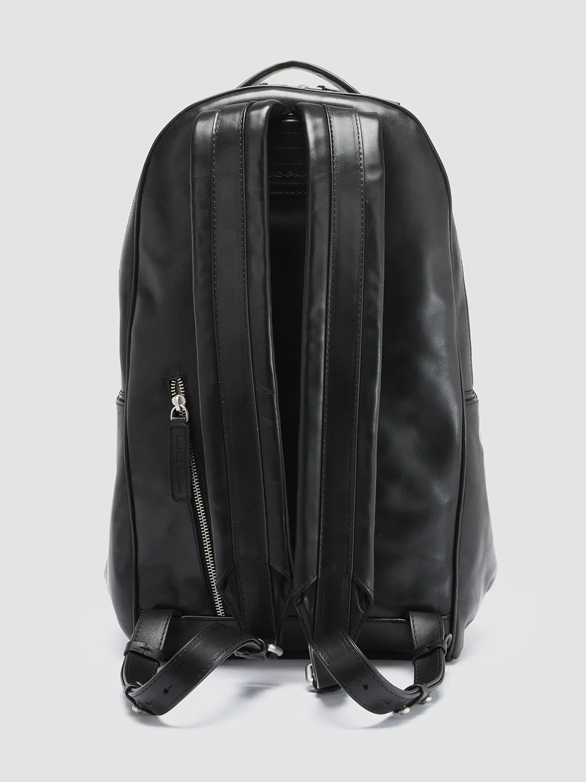 QUENTIN 012 - Black Leather Backpack