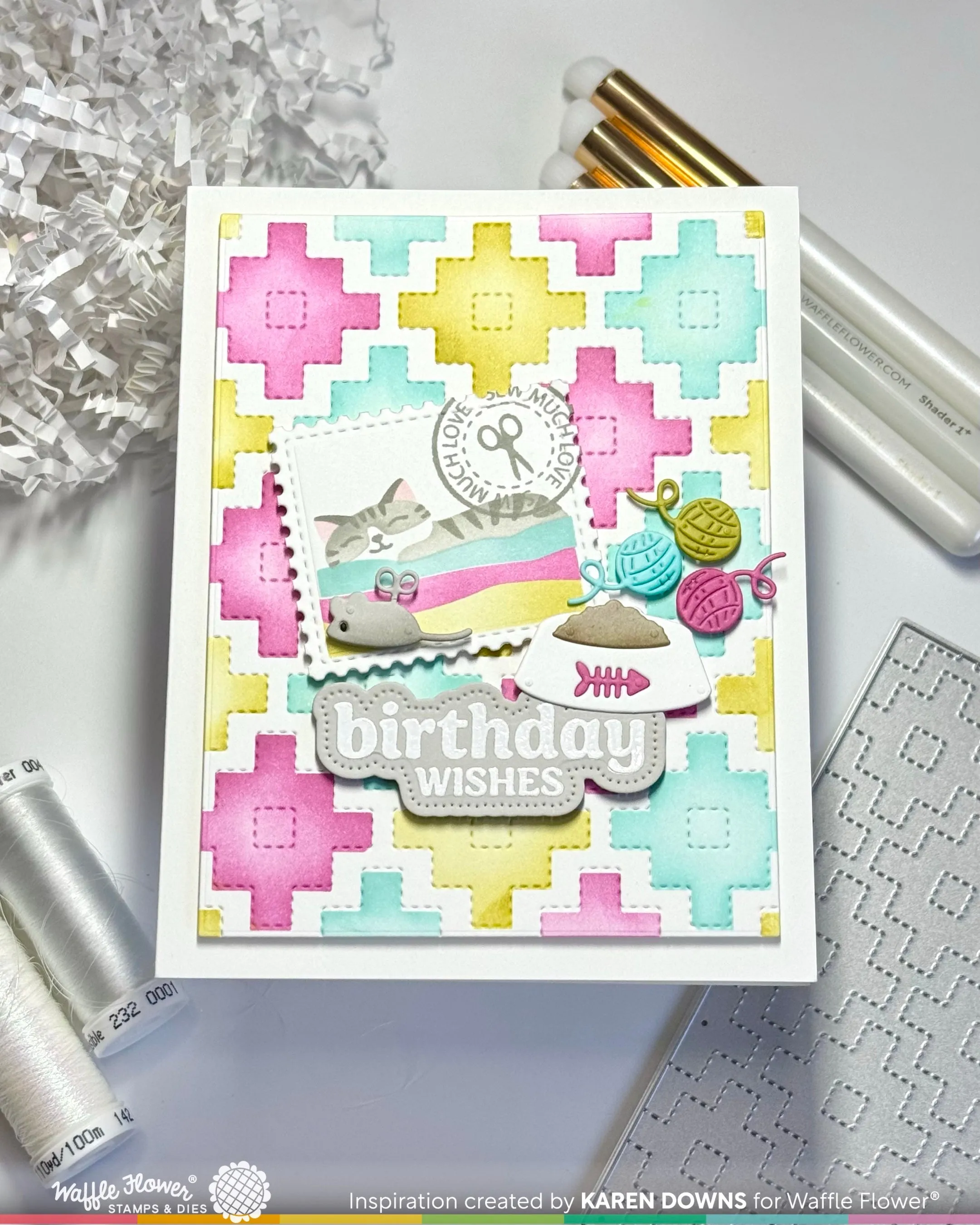 Quilted Squares Stencil