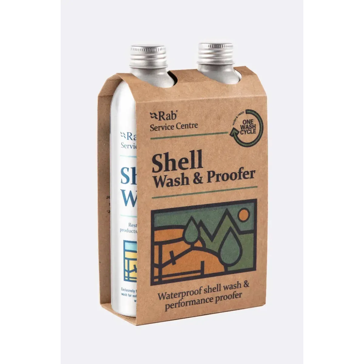 Rab Shell Wash and Proofer Twin Pack (225ml/3 washes)