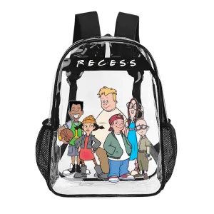 Recess Friends Logo Transparent Backpack 17 Inch