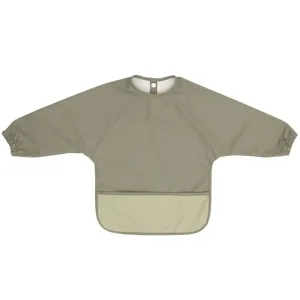 Recycled Long Sleeve Smock Bib Sage - 6M 