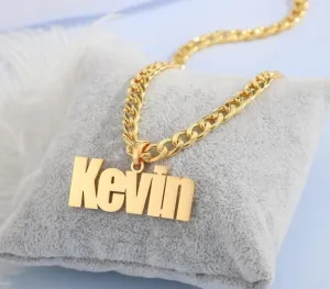 Removable Custom Name Cuban Chain Necklace