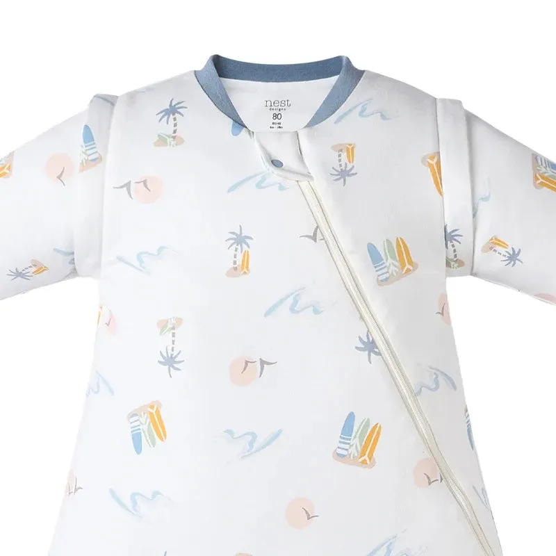 Removable Long Sleeve Sleep Bag 1.0 TOG - Pastel Waves