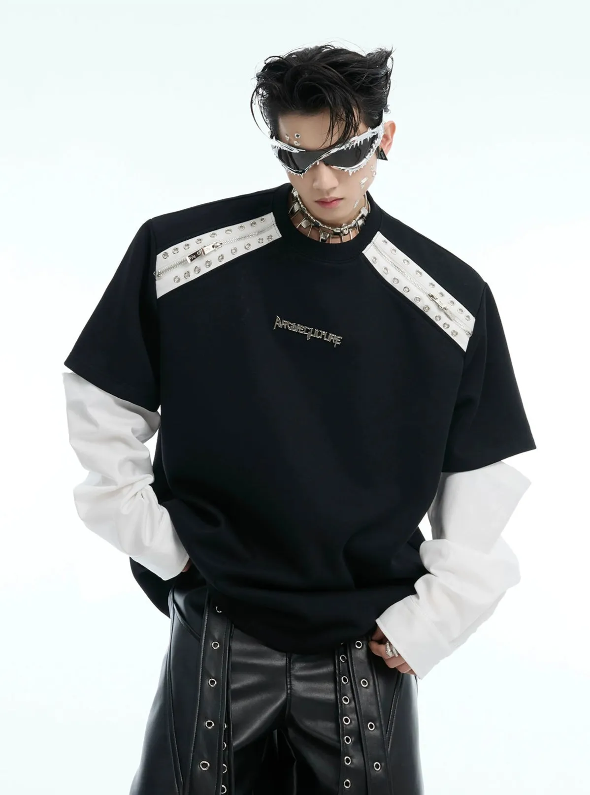 Removable Sleeve Deconstructed T-shirt