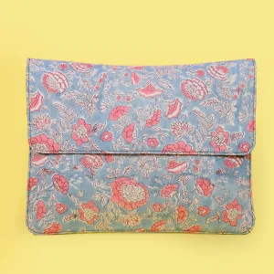 RENEE BLUE HAND BLOCK PRINTED LAPTOP SLEEVE