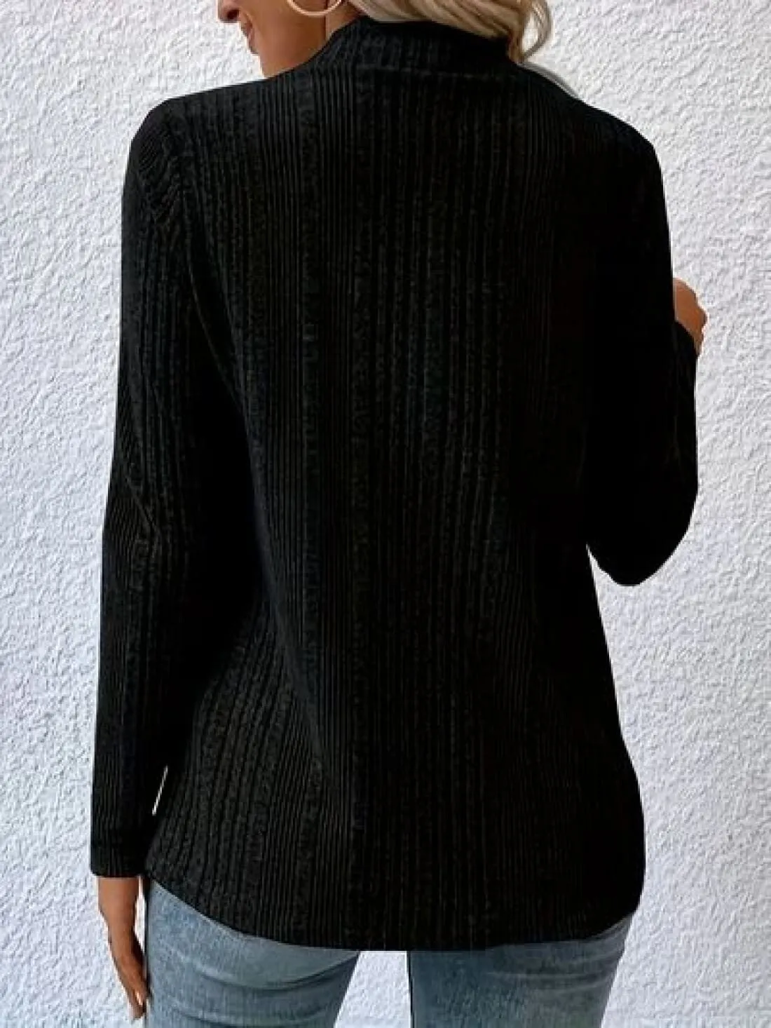 Ribbed Waterfall Cardigan