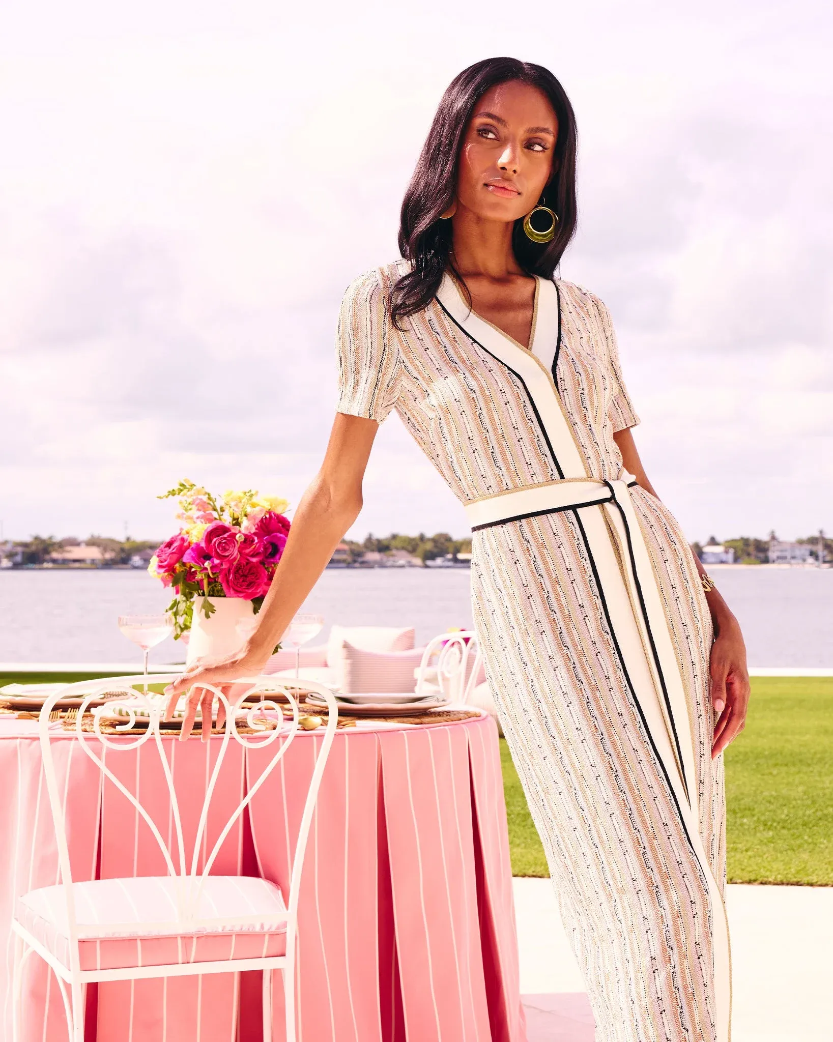 RONDA DRESS IN SILVER SEQUIN