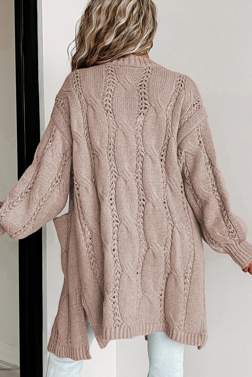 Rori Cable Knit Long Line Cardigan