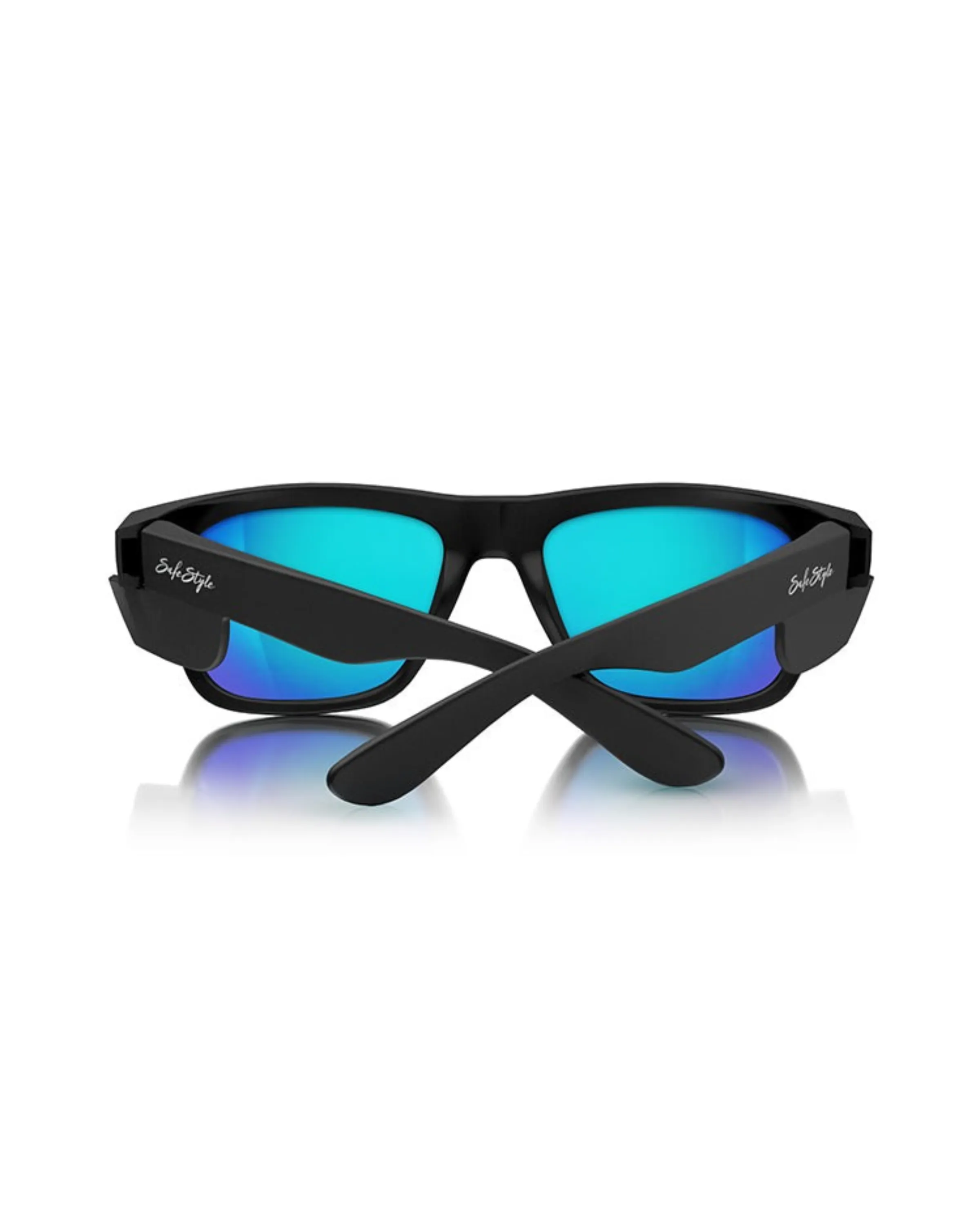 SafeStyle Fusions Matte Black Frame Mirror Blue Polarised Lens