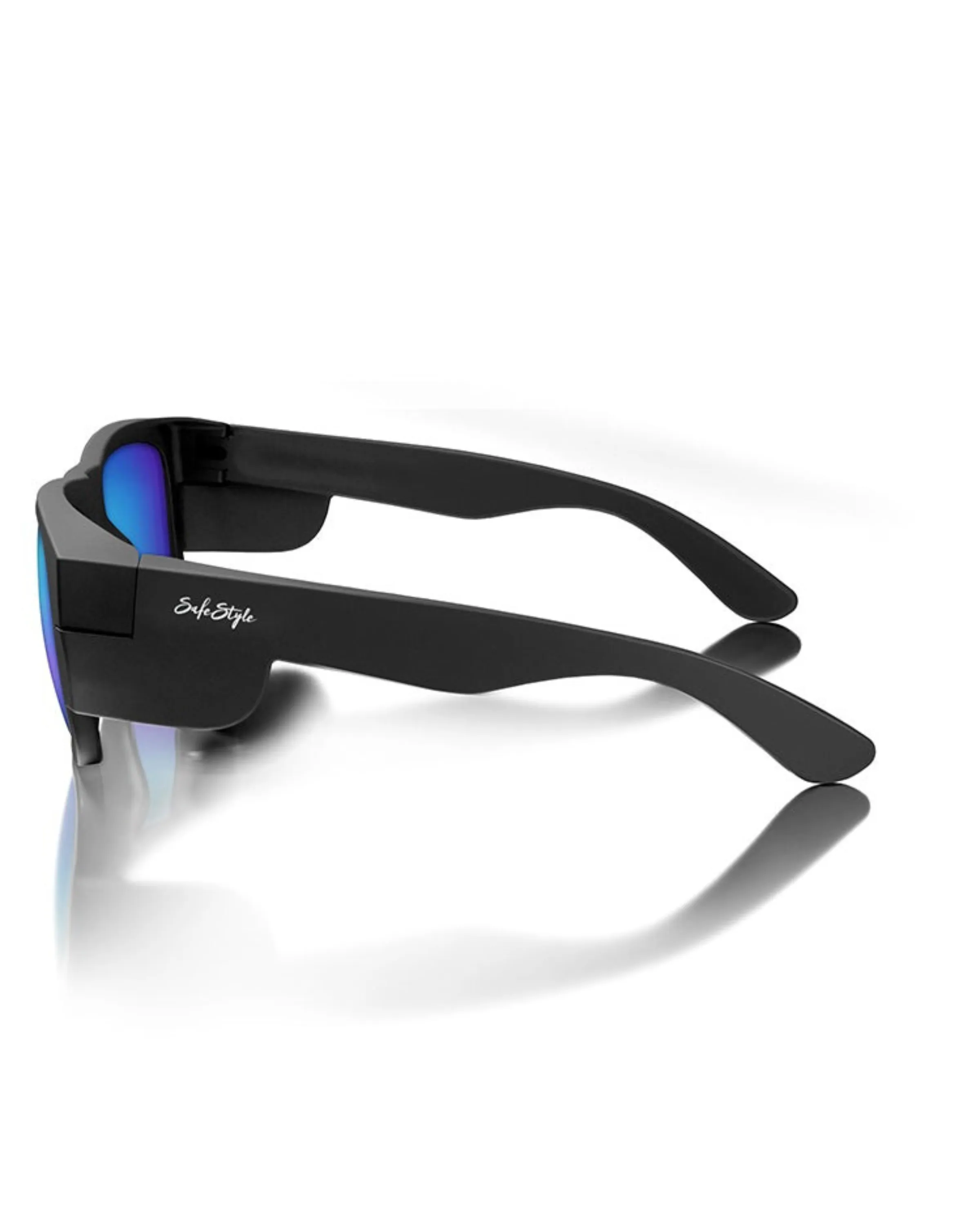 SafeStyle Fusions Matte Black Frame Mirror Blue Polarised Lens