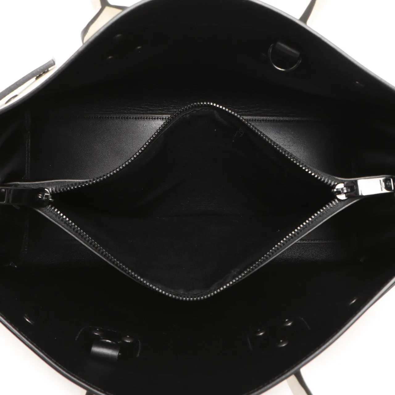 Saint Laurent White Calfskin Small Sac De  Jour