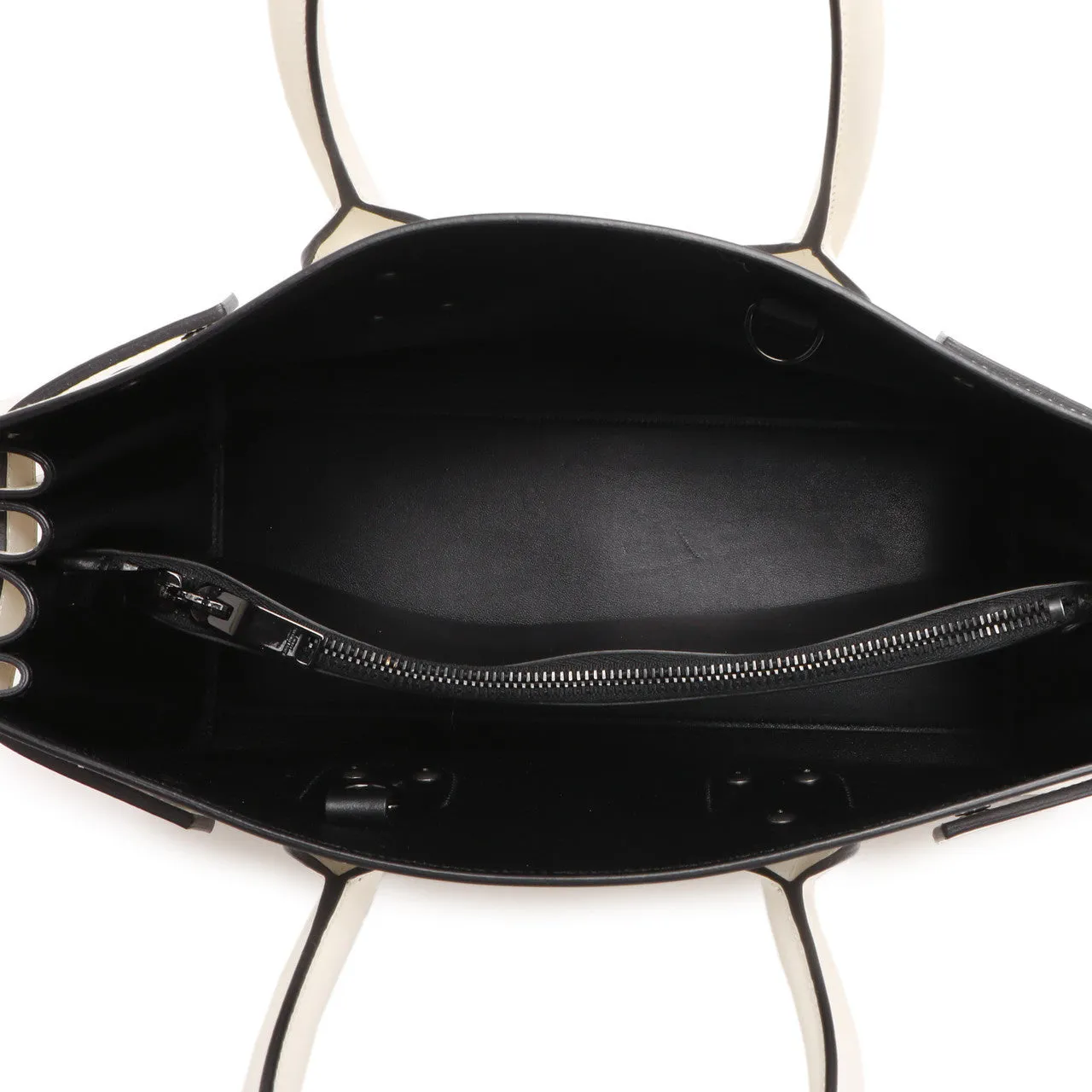 Saint Laurent White Calfskin Small Sac De  Jour