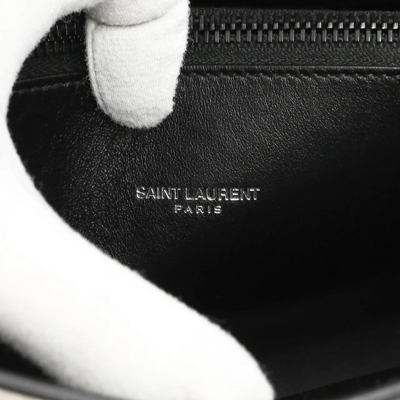 Saint Laurent White Calfskin Small Sac De  Jour