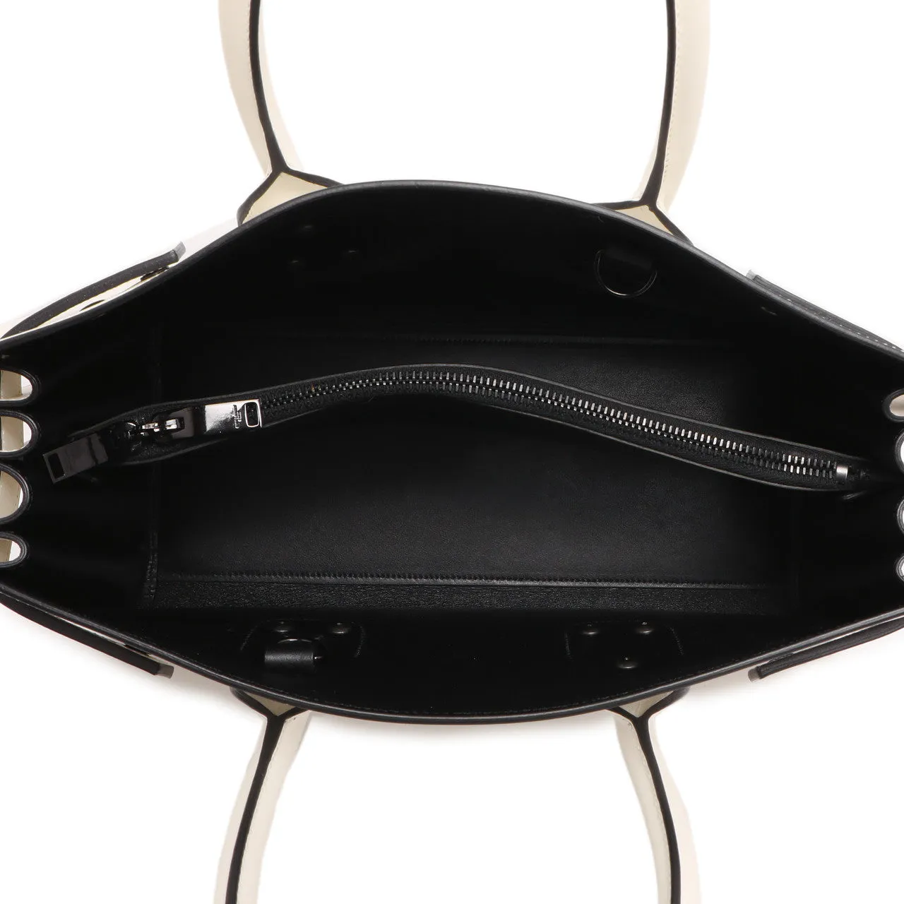 Saint Laurent White Calfskin Small Sac De  Jour