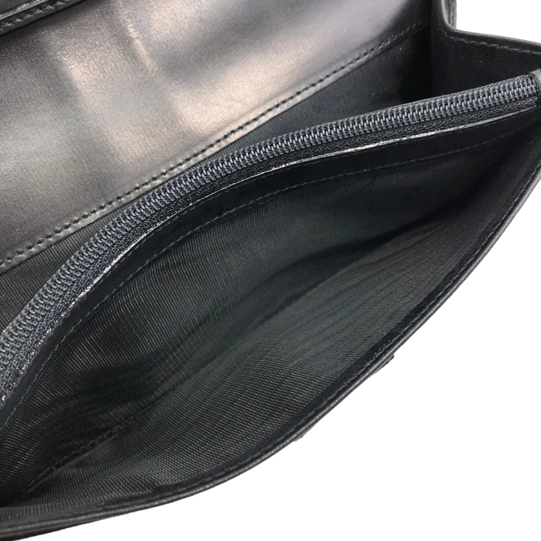 Salvatore Ferragamo Vala Leather Long Wallet Black Vintage gvd2y7