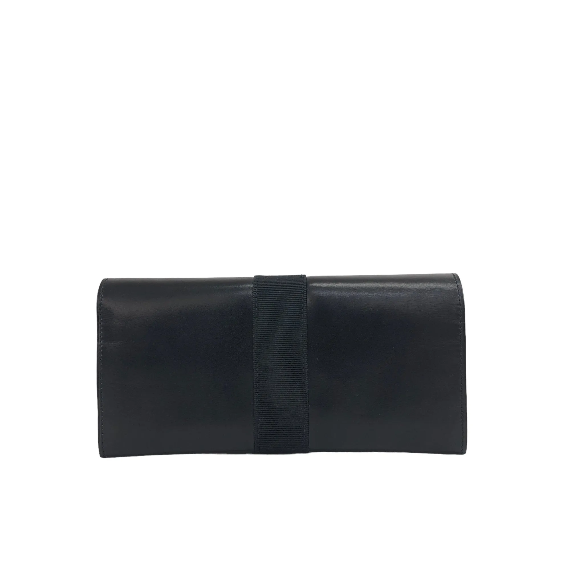 Salvatore Ferragamo Vala Leather Long Wallet Black Vintage gvd2y7