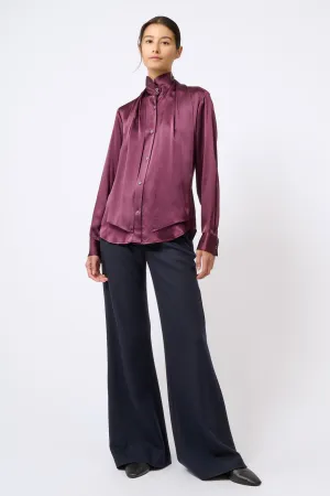 Scarf Tie Blouse - Bordeaux