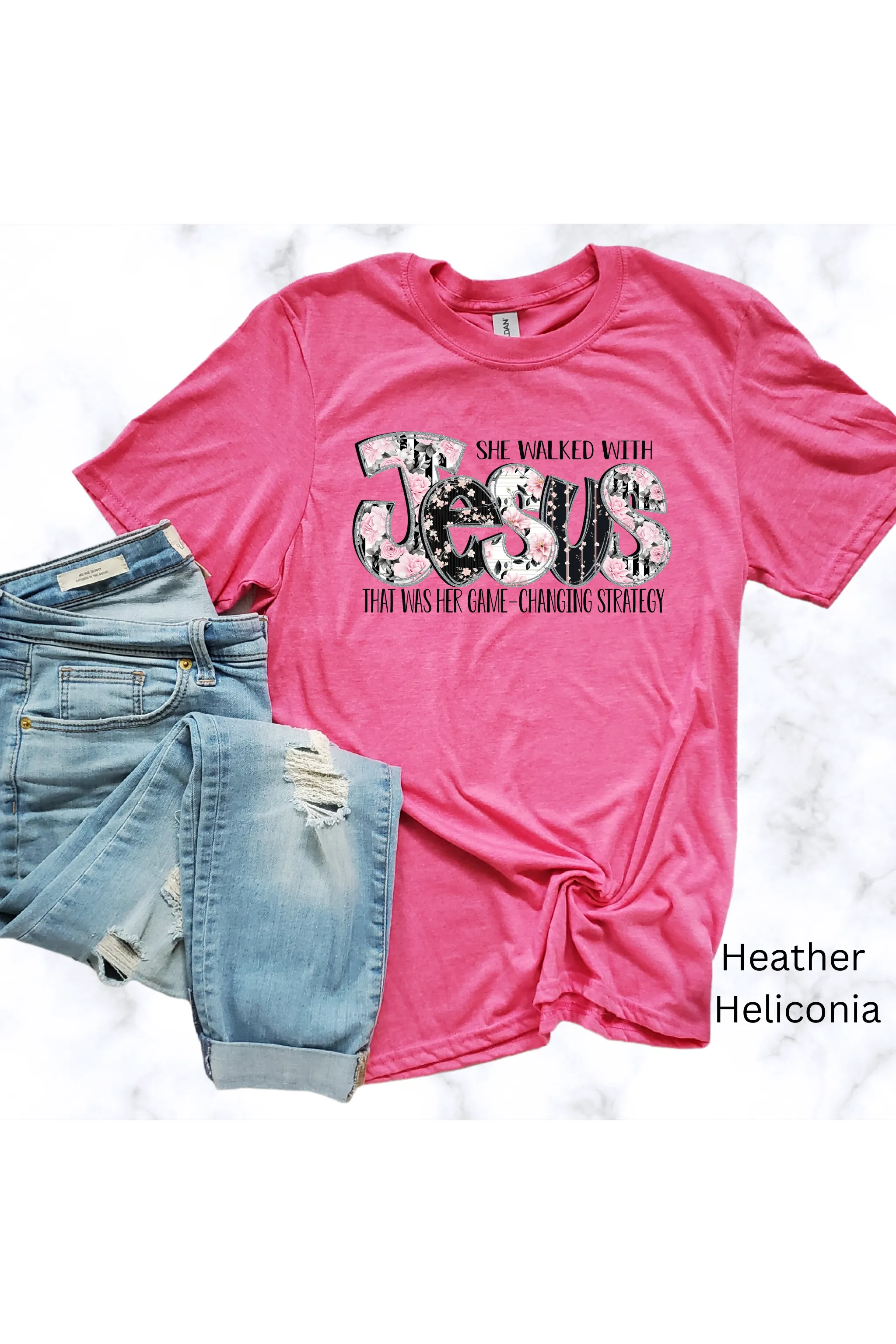 She Walked with Jesus Comfort Colors T-Shirt