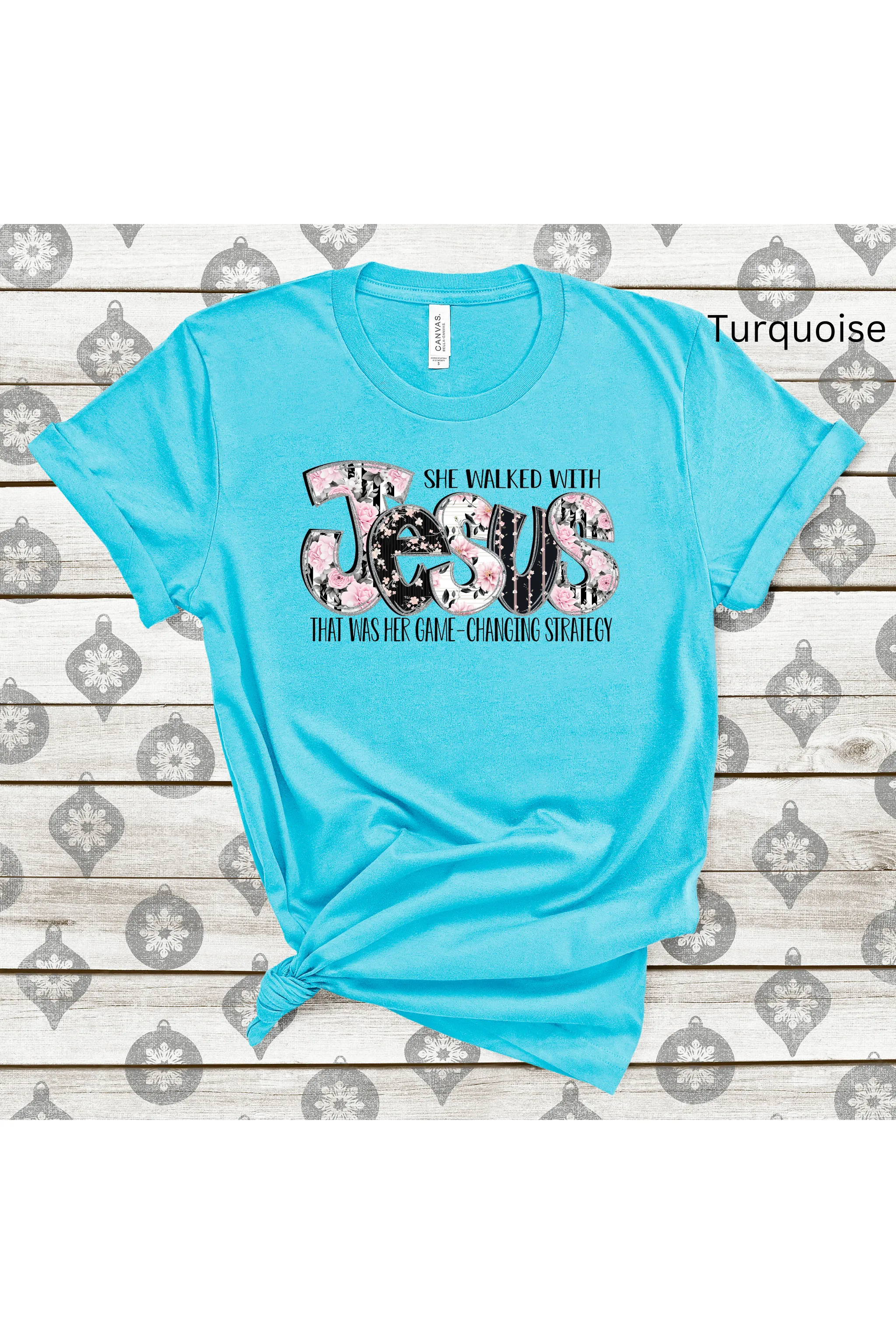 She Walked with Jesus Comfort Colors T-Shirt