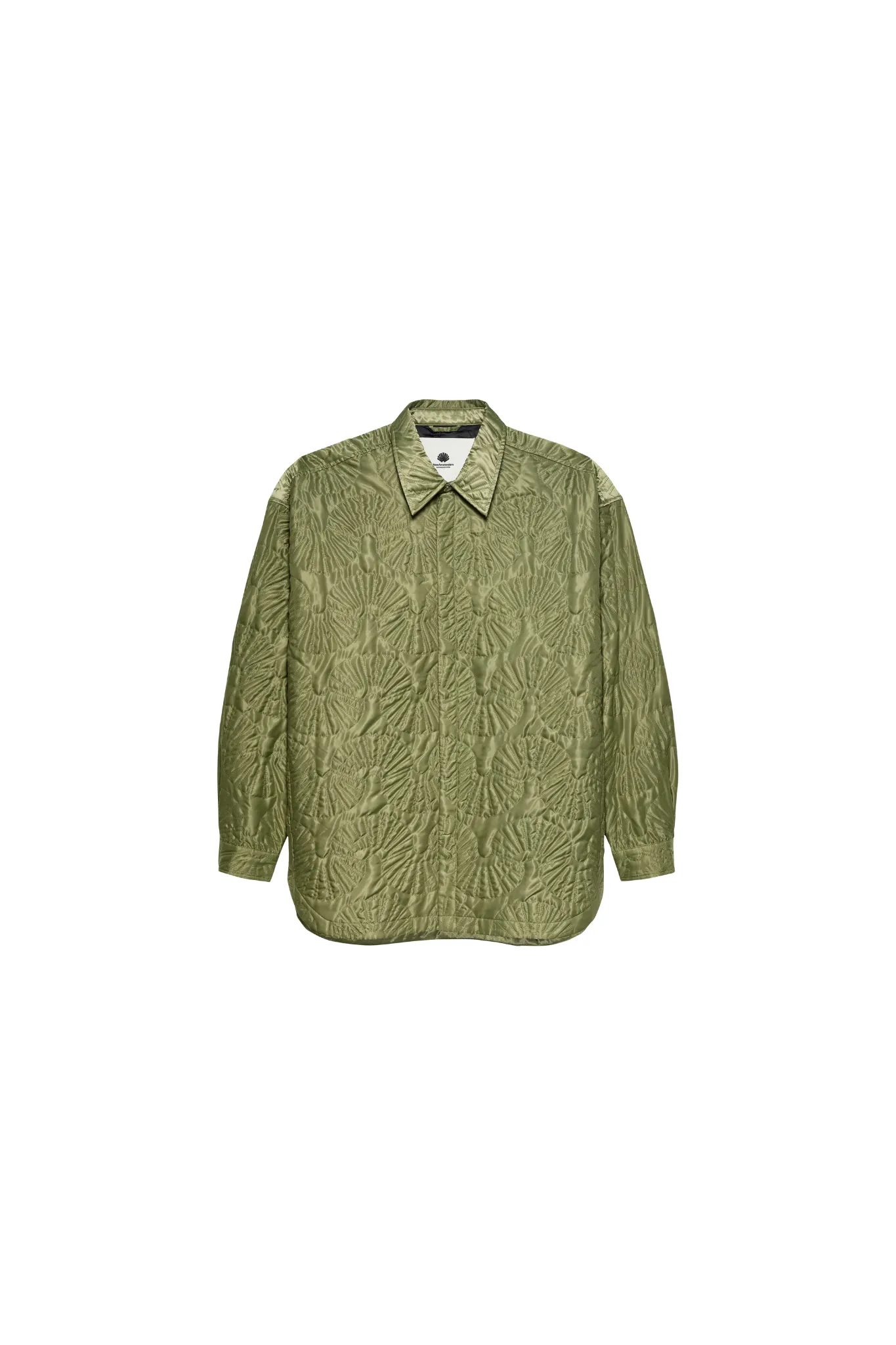 SHELL QUILTED OVERSHIRT - GREEN