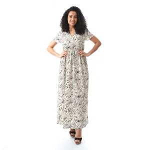 short_sleeeves_floral_dress_black