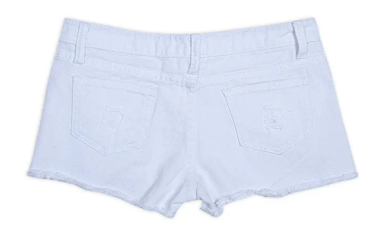 Shredded Denim Shorts