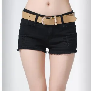 Shredded Denim Shorts