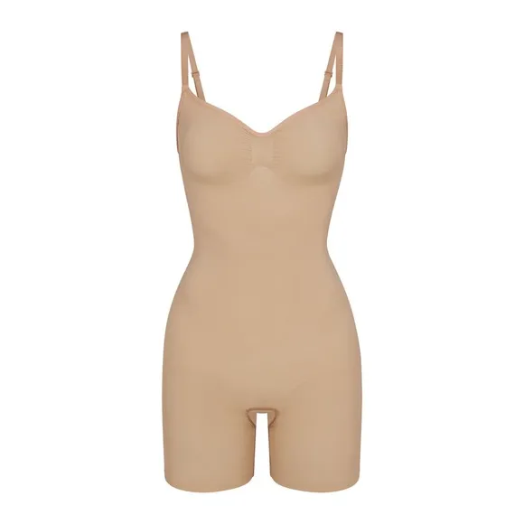 SKIMS Mid Thigh Clay Adjustable Strap Bodysuit NEW XL