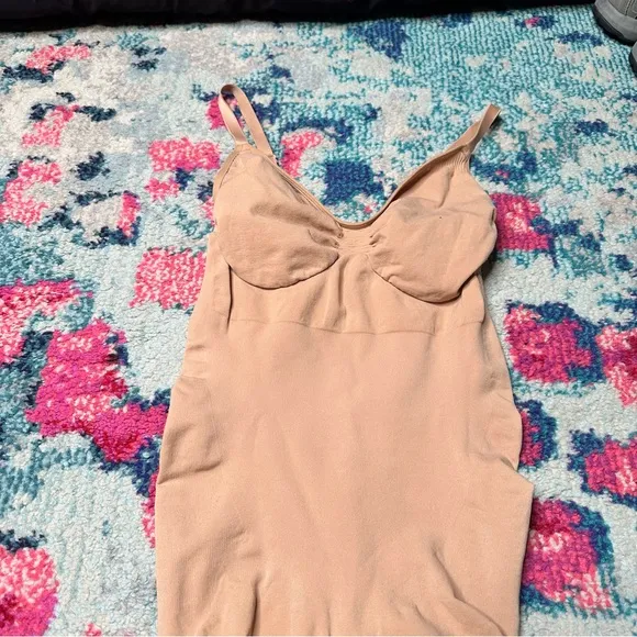 Skims Seamless Sculpt Midthigh Bodysuit in Ochre