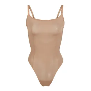 Skims Sheer Sculpt Thong Bodysuit Size XL Shapewear Sienna Light Brown Mesh NWT