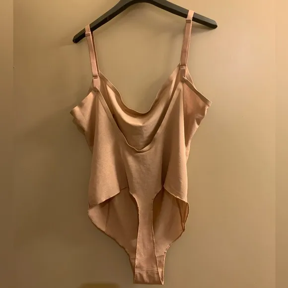 Skims Sheer Sculpt Thong Bodysuit Size XL Shapewear Sienna Light Brown Mesh NWT