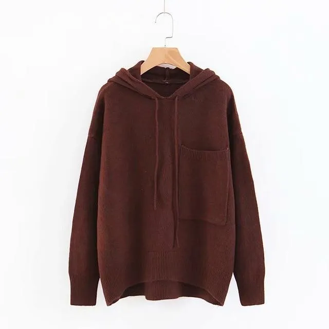 Solid Hooded Sweater