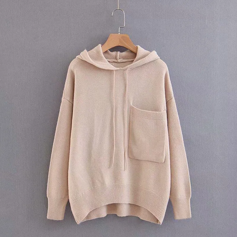 Solid Hooded Sweater