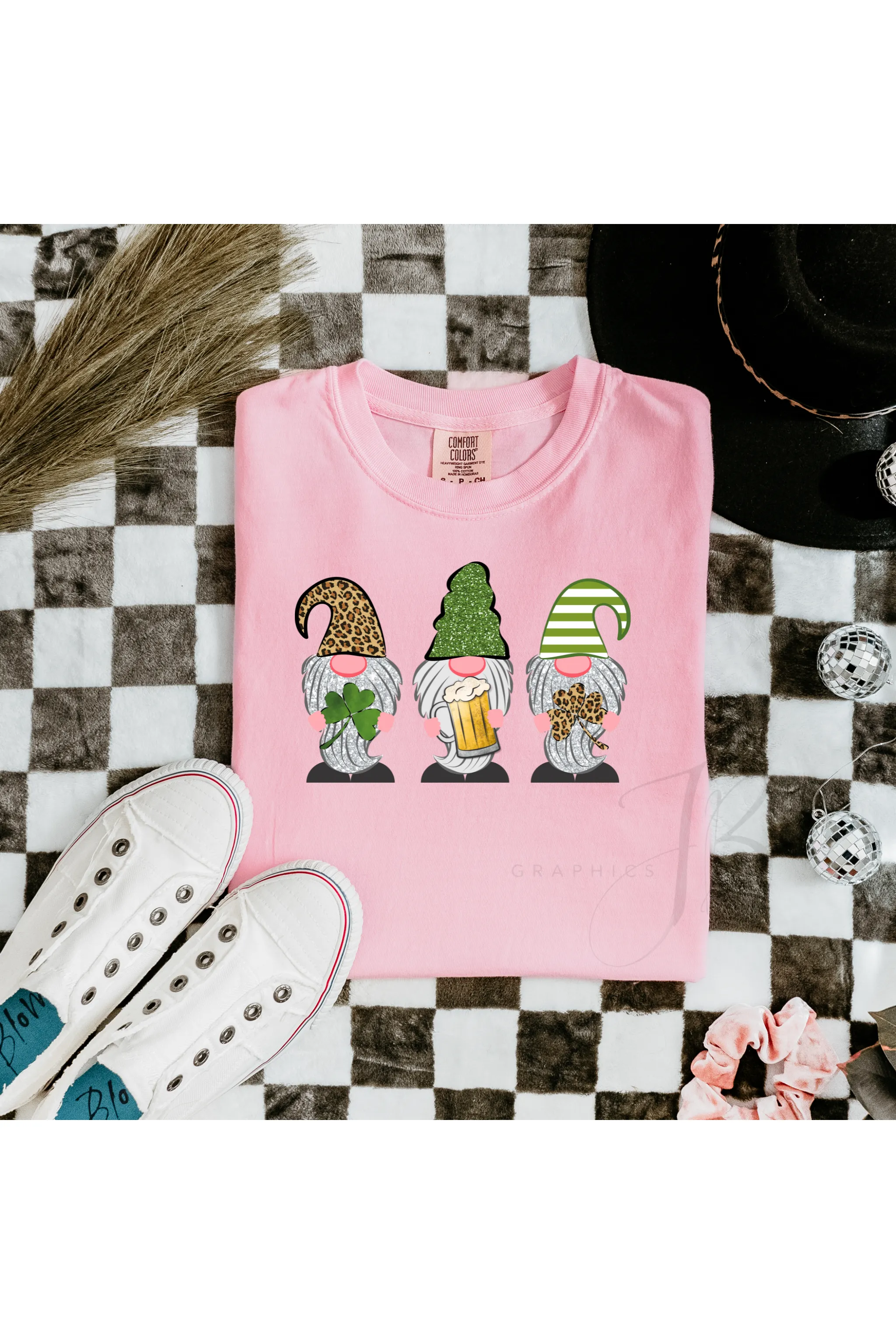 St Patricks Three Gnome Beer Comfort Colors T-Shirt