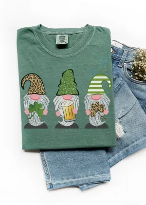 St Patricks Three Gnome Beer Comfort Colors T-Shirt