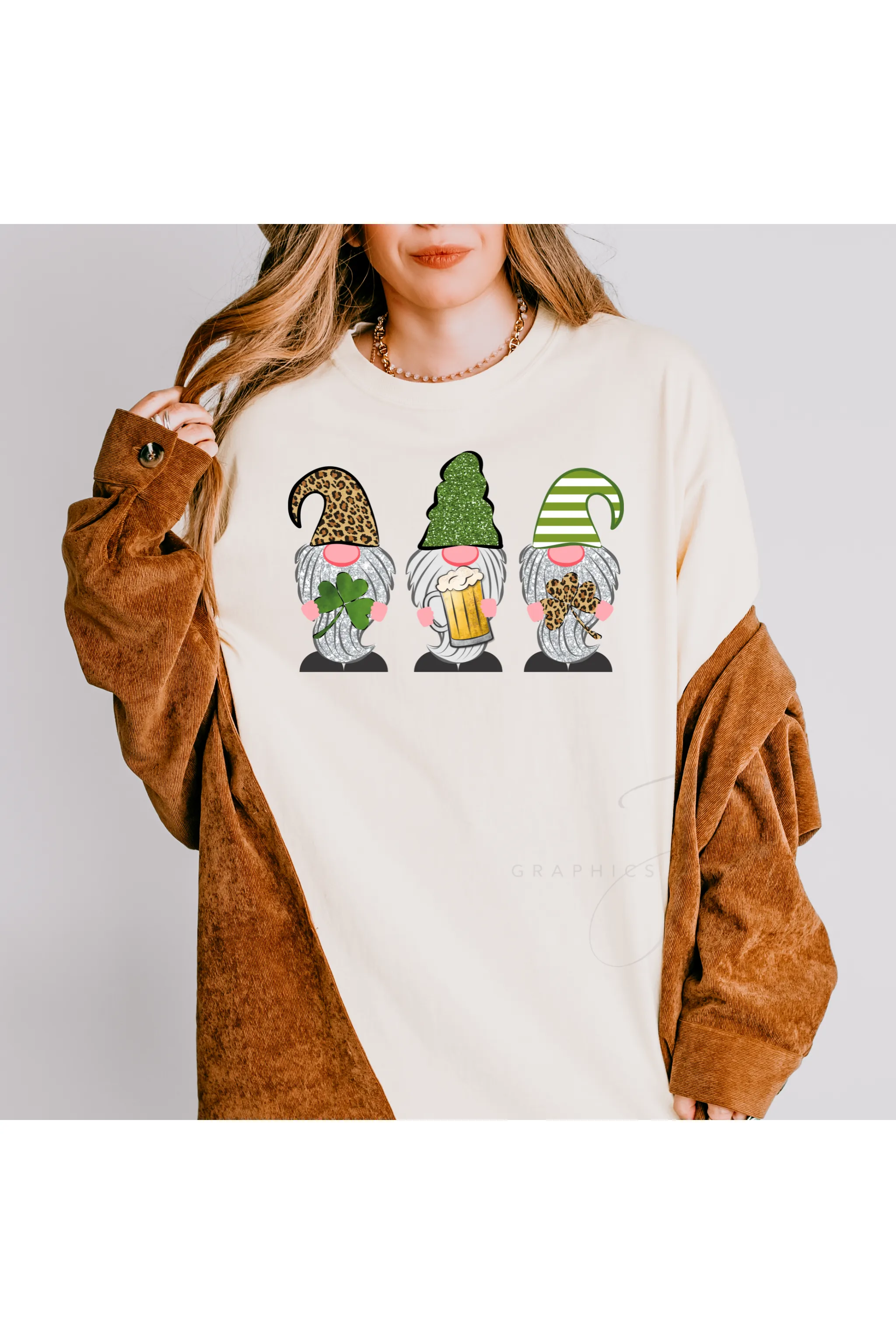 St Patricks Three Gnome Beer Comfort Colors T-Shirt
