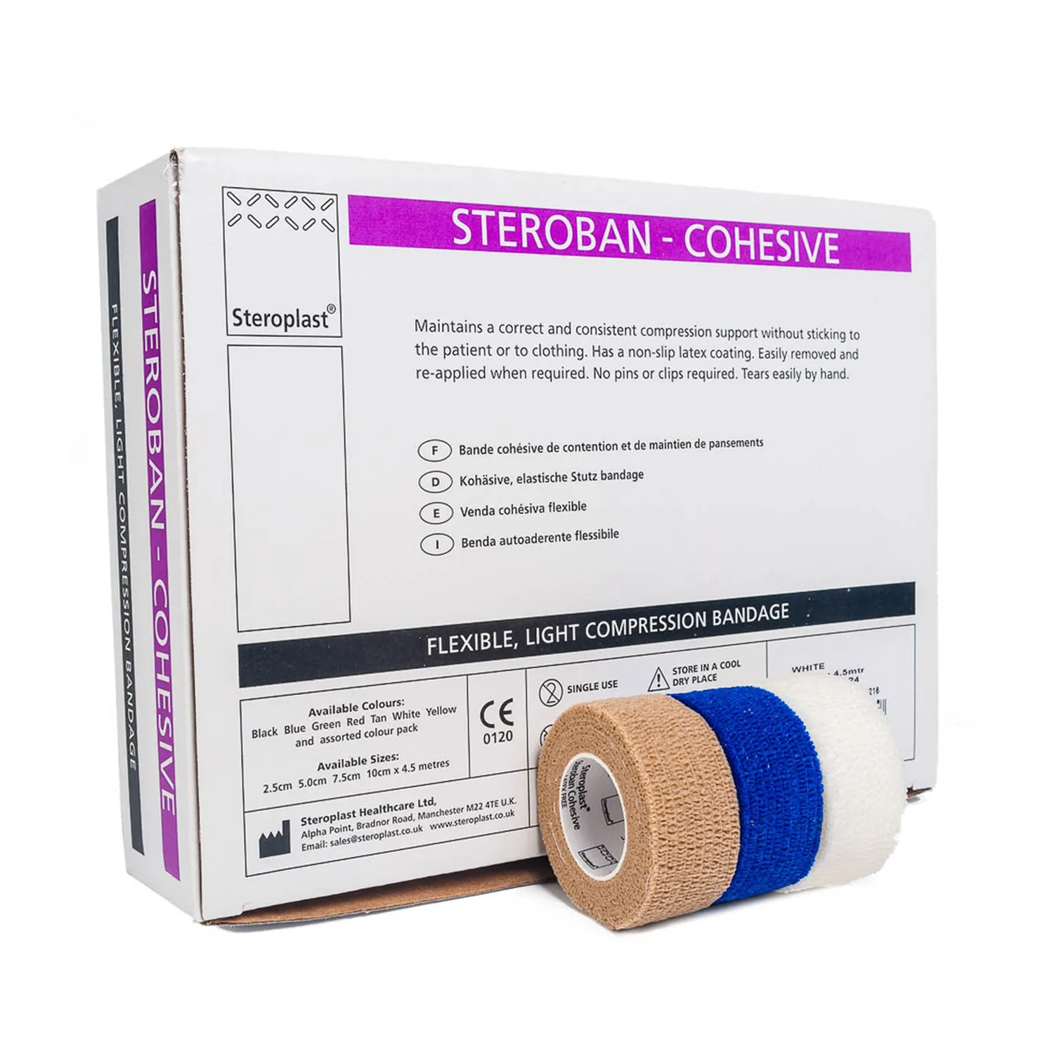 Steroban Cohesive Bandages | Pack of 12 Rolls