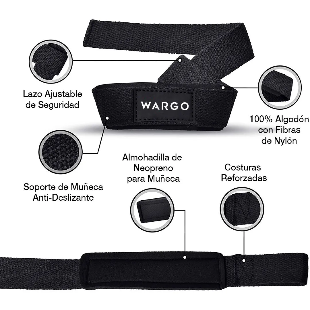STRAPS PARA GYM - BLACK ORANGE STRIPE
