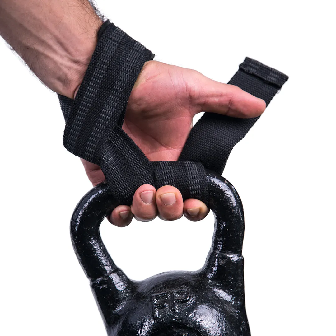 STRAPS PARA GYM - BLACK ORANGE STRIPE