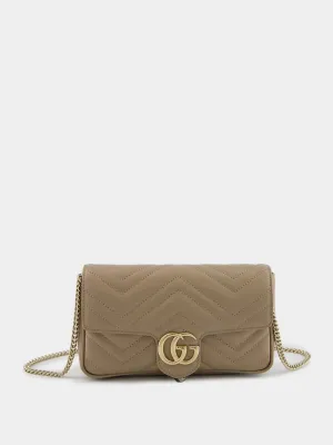 Taupe GG Marmont Mini Bag