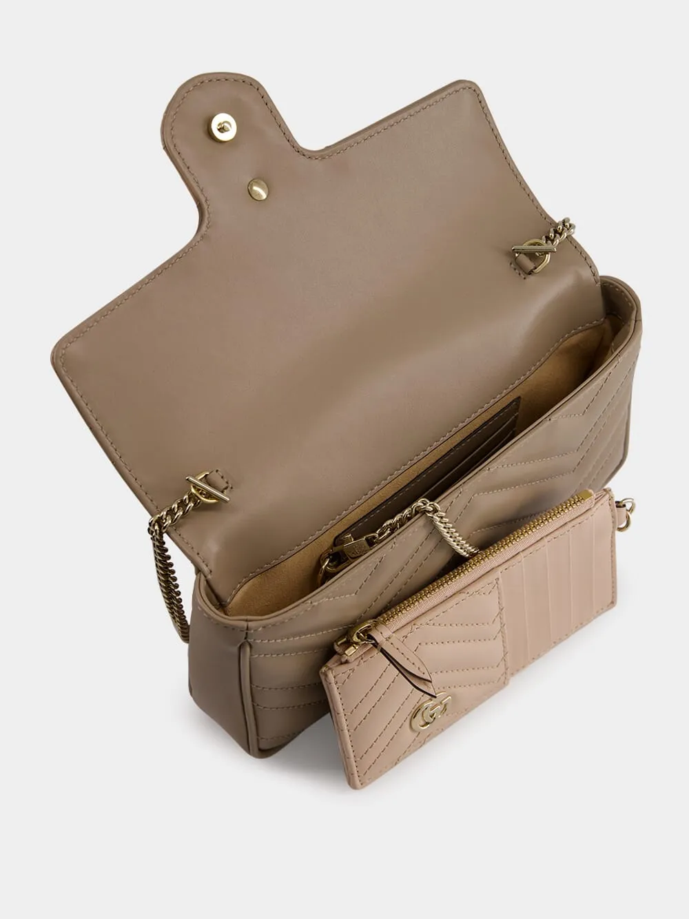 Taupe GG Marmont Mini Bag