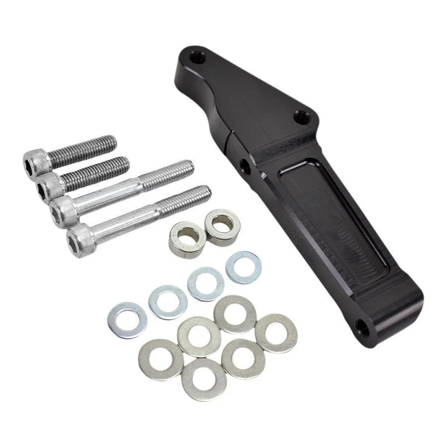 TC Bros. 12.6in Black Front Radial Brake Bracket 2000-17 Harley