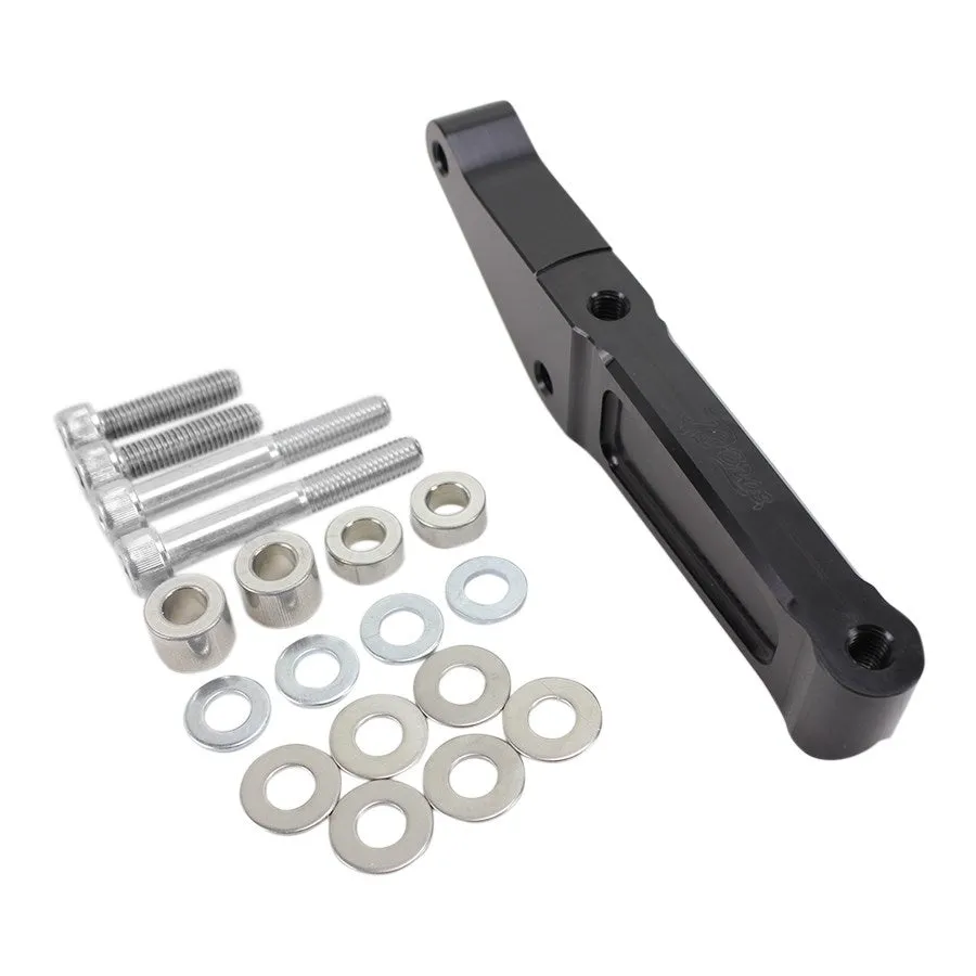 TC Bros. Black Front Radial Brake Bracket 2000-17 Harley Stock Rotor