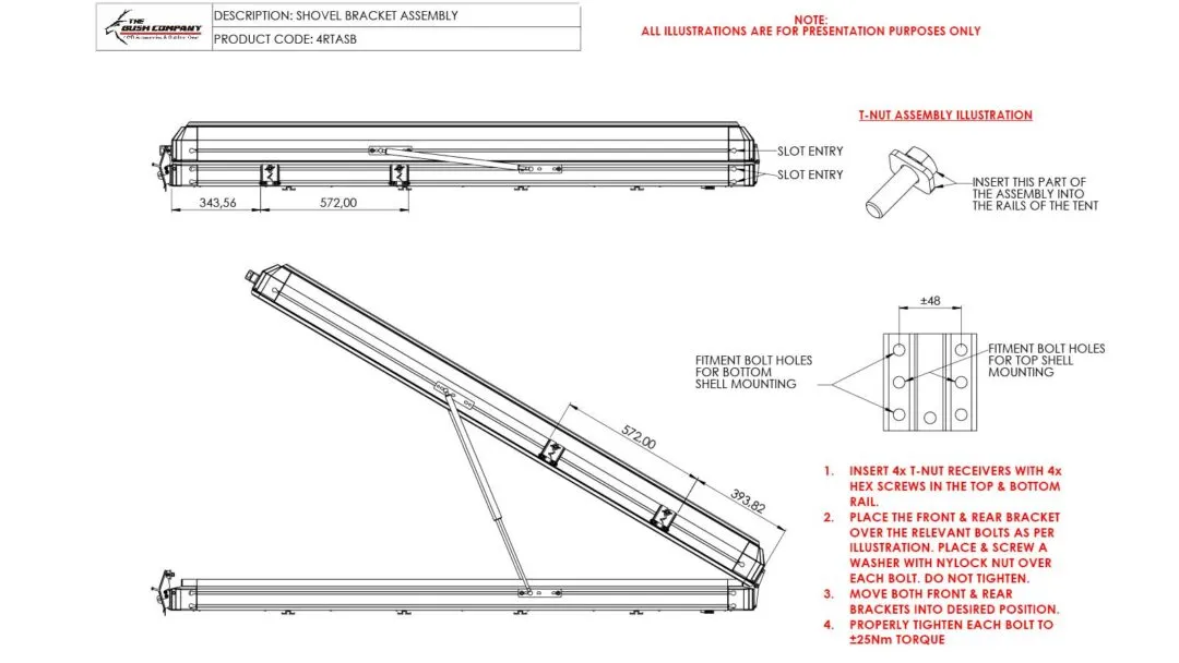 The Bush Company Shovel Mount Bracket