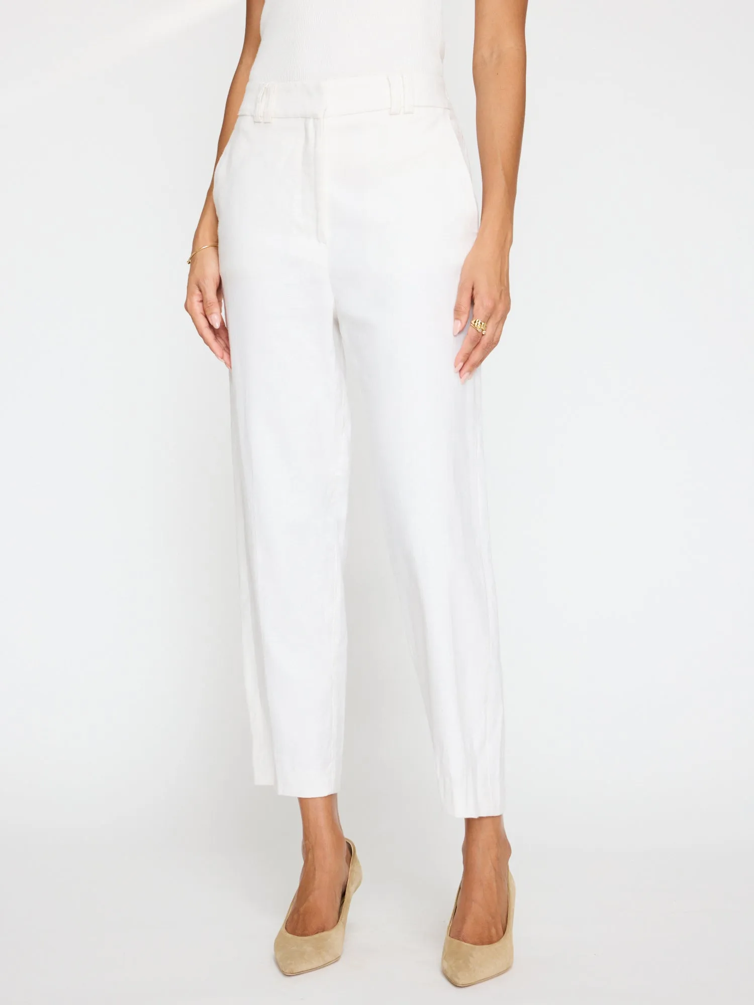 The Talia Pant - Salt White