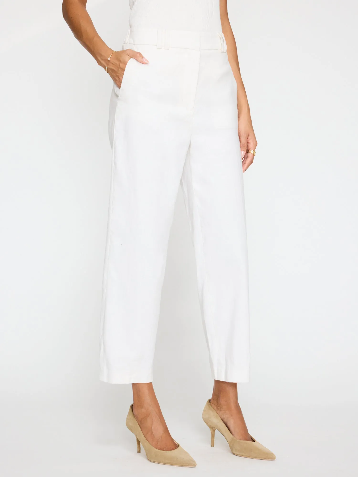 The Talia Pant - Salt White