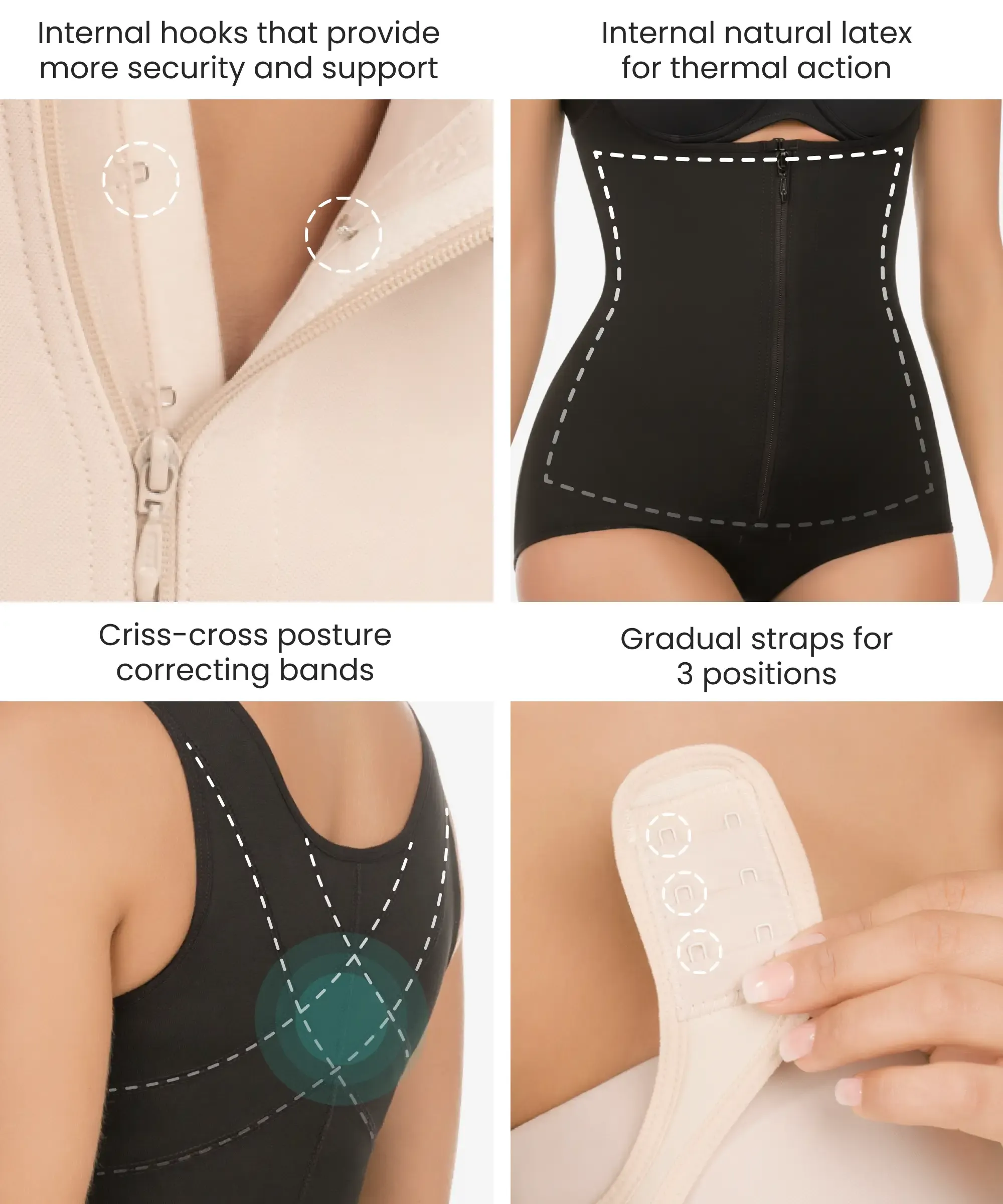 Thermal body shaper with wide straps - Style 385